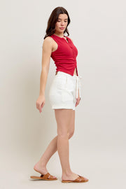 Judy Blue White Jogger Shorts