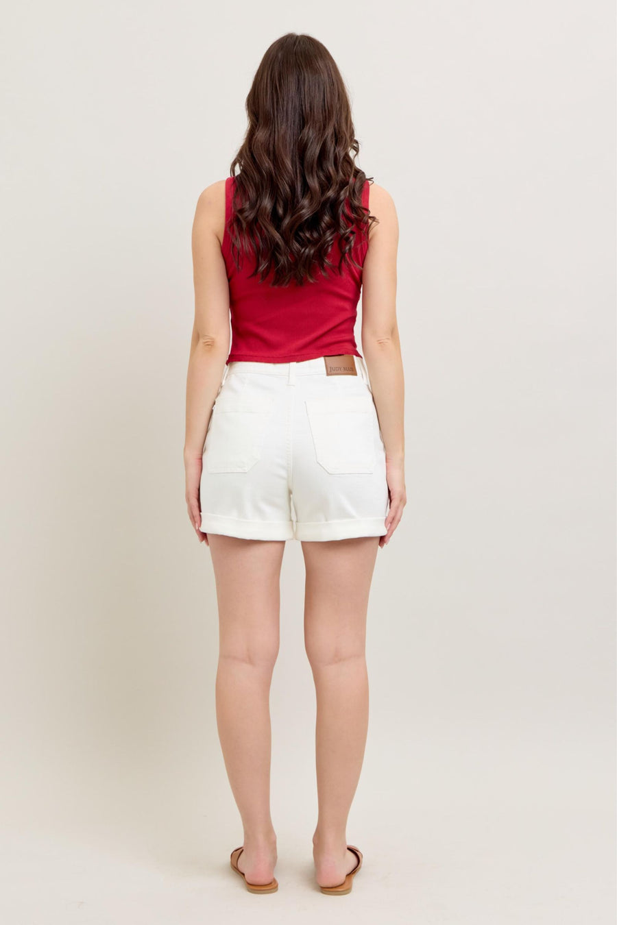 Judy Blue White Jogger Shorts