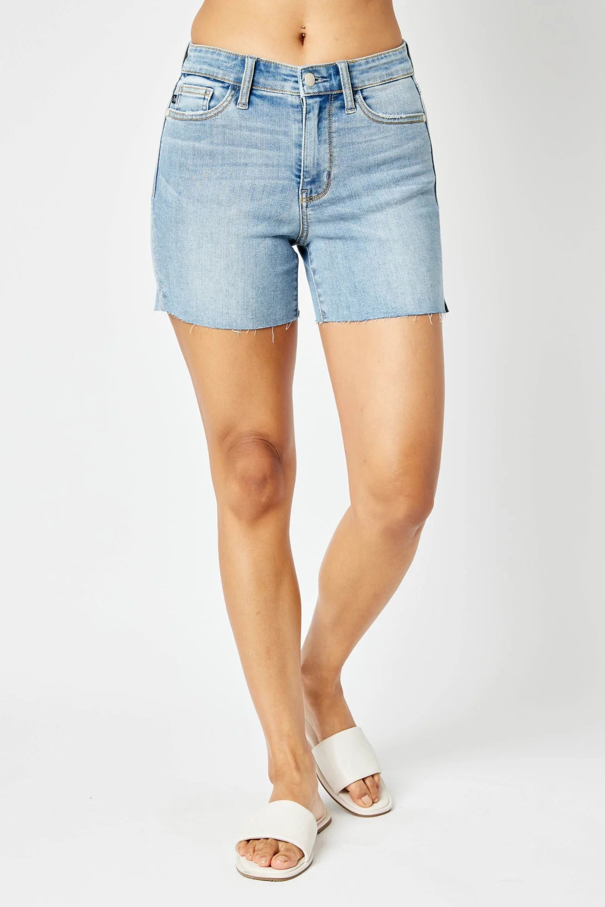 Judy Blue Mid Rise Cut Off Shorts