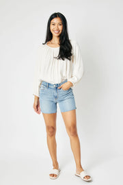 Judy Blue Mid Rise Cut Off Shorts