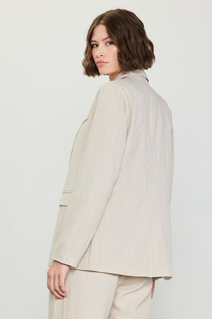 Skies Are Blue Mélange Beige Blazer