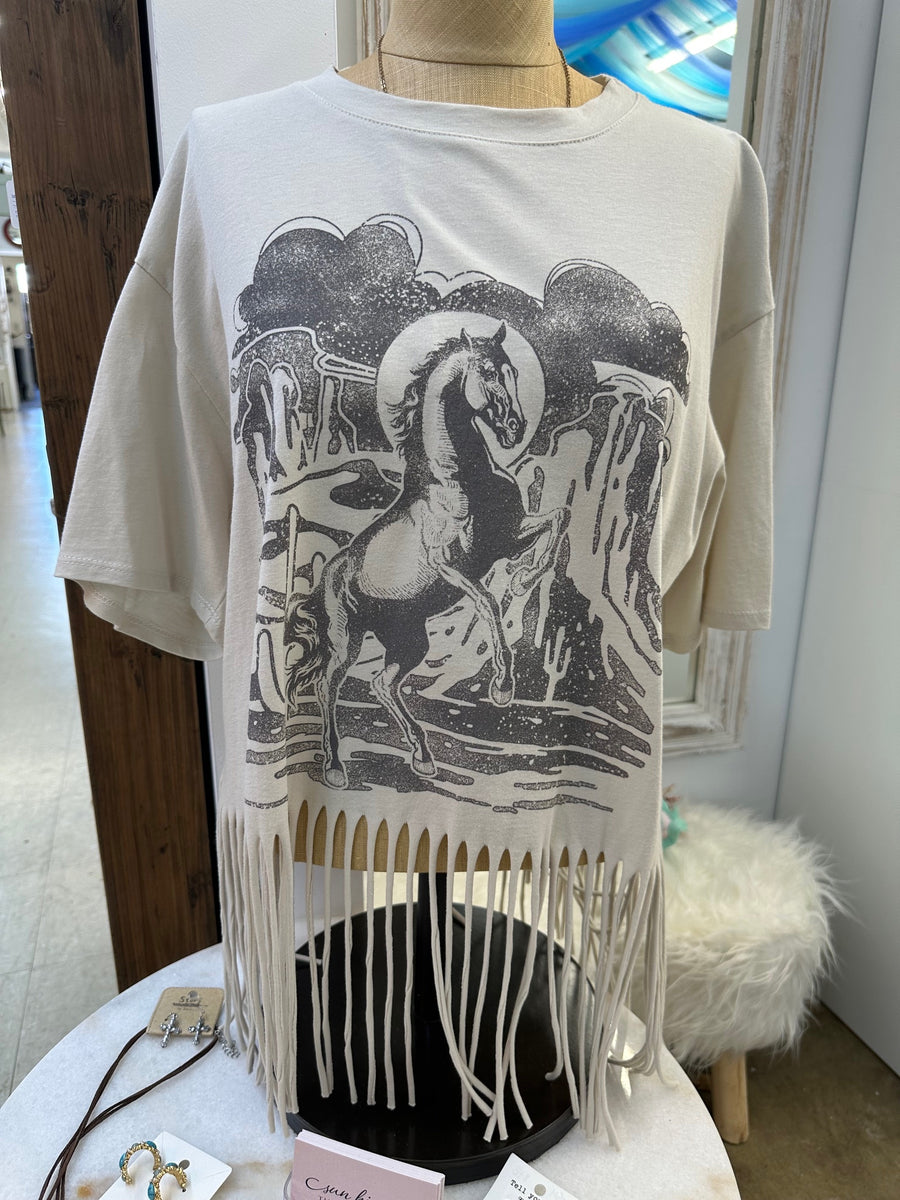 Wild Like the West Fringe Tee