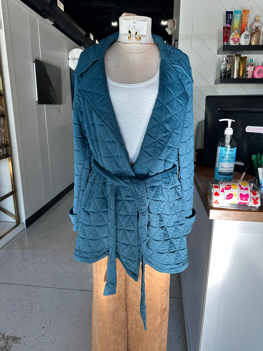 Teal Quilted Jacket