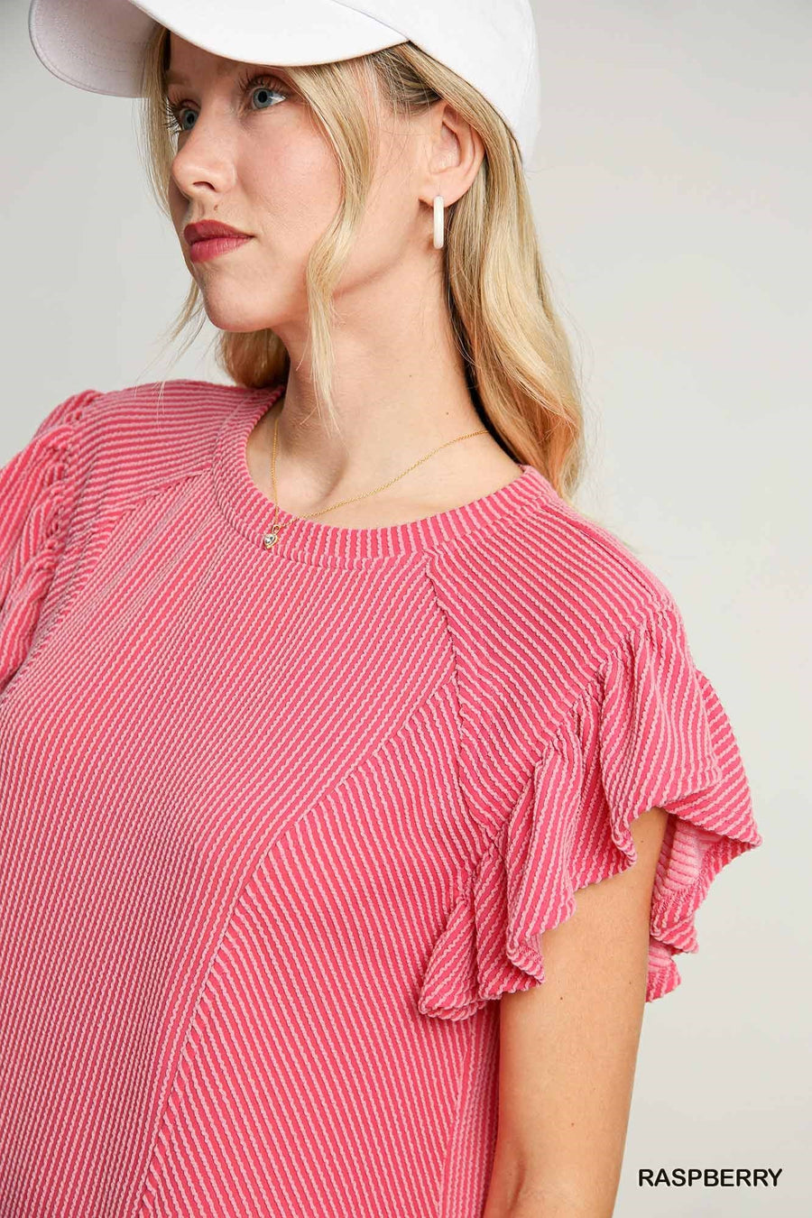 Raspberry Textured Knit Mini Dress