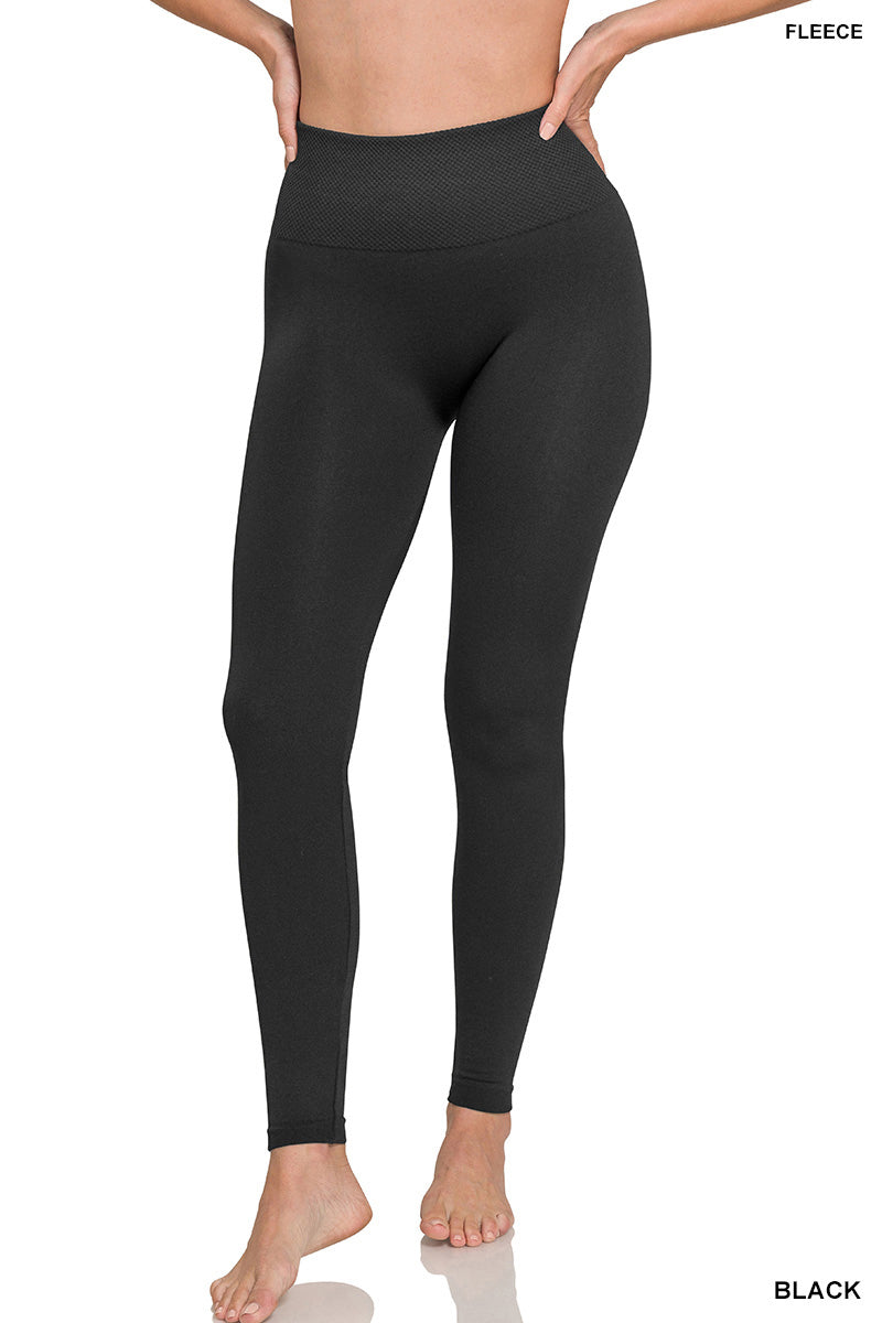 Black Fleece Lined Leggings