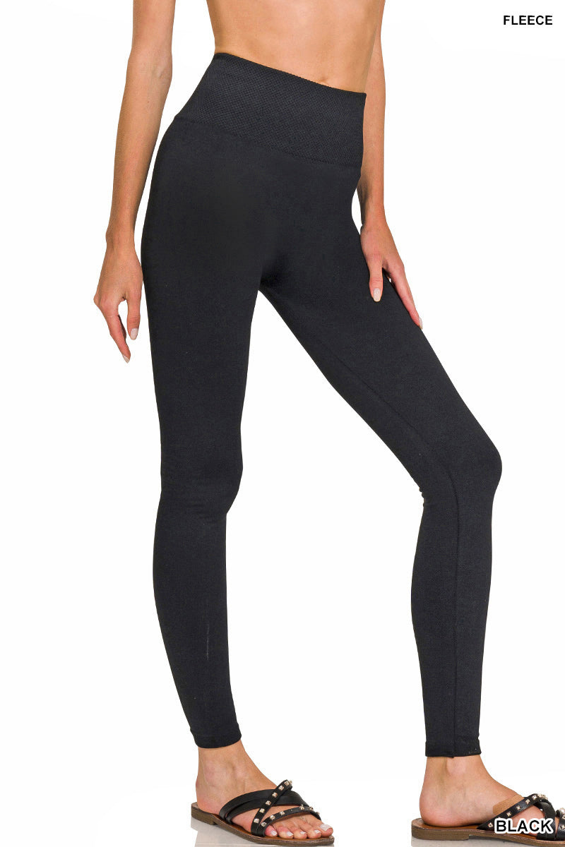 Black Fleece Lined Leggings