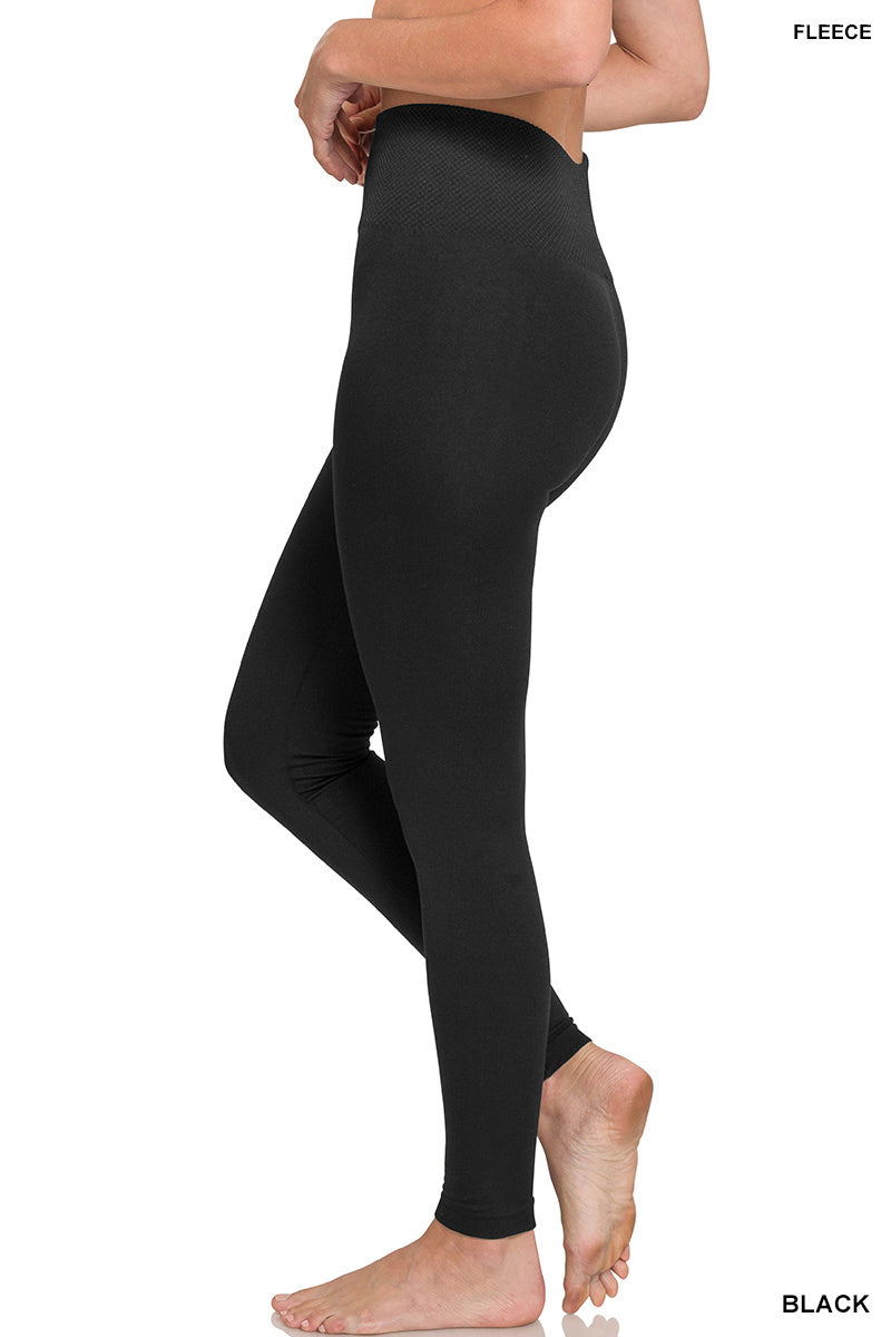 Black Fleece Lined Leggings