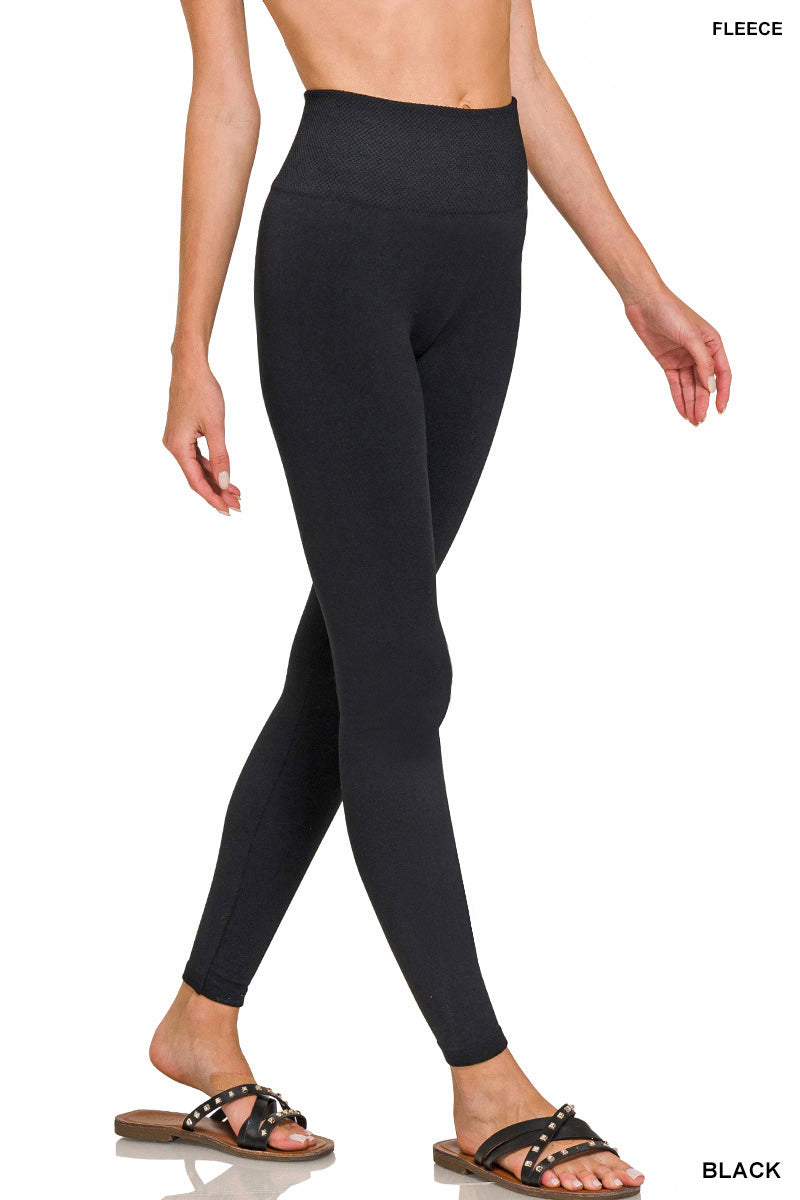 Black Fleece Lined Leggings