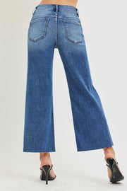 RISEN Tummy Control Crop Wide Leg Jeans
