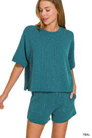 Ribbed Tee & Shorts Set