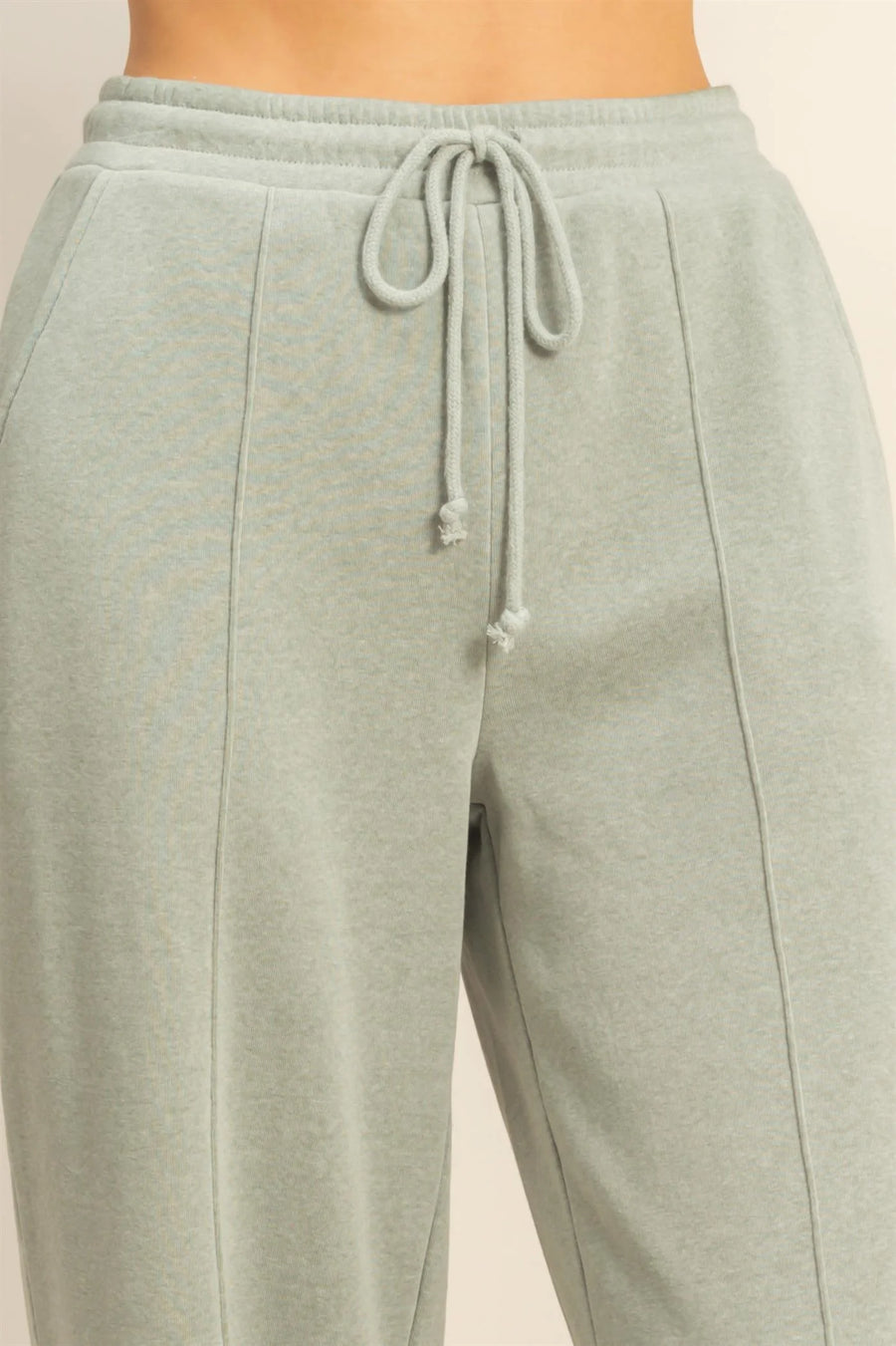 Double Zero Sage Pin Tuck Pants