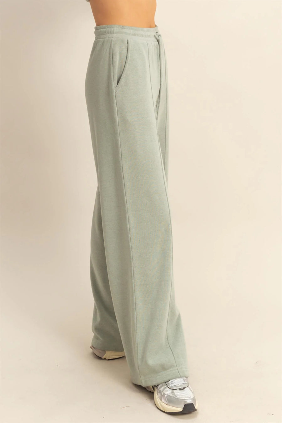 Double Zero Sage Pin Tuck Pants