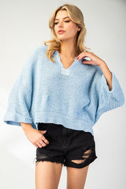 Periwinkle Textured Sweater Top