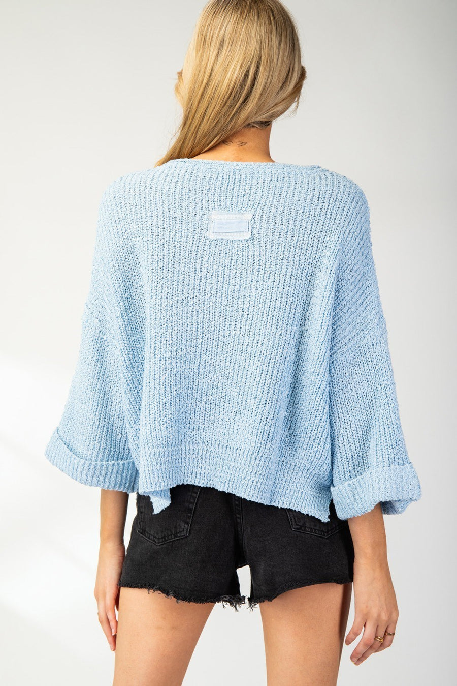Periwinkle Textured Sweater Top