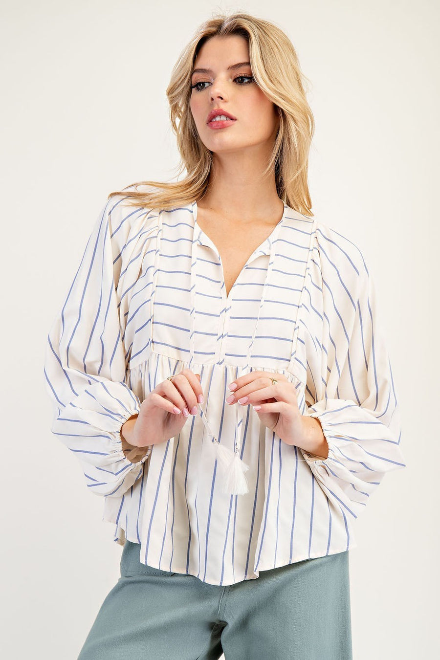 Blue Stripe Blouse