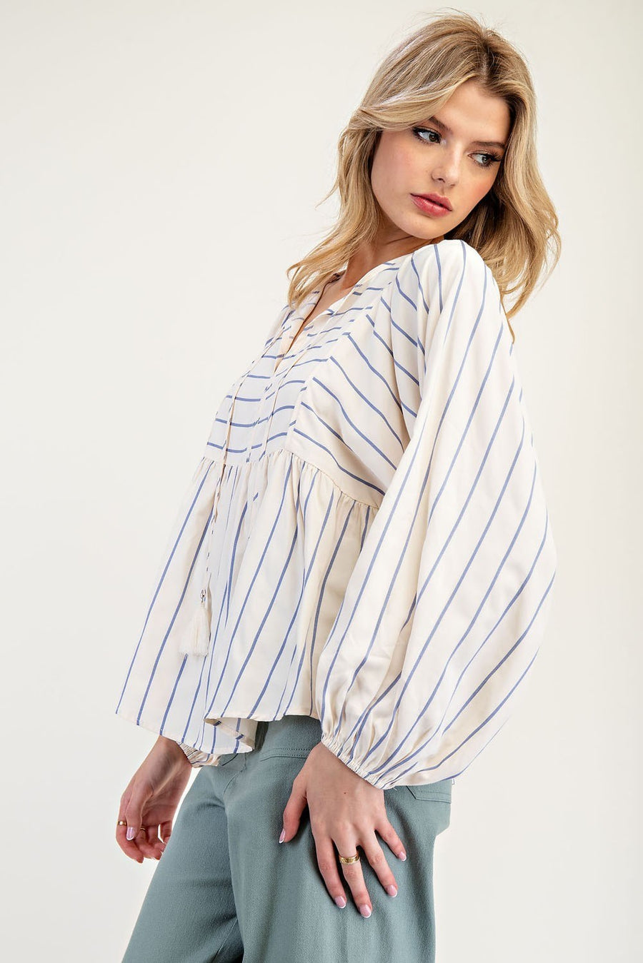 Blue Stripe Blouse