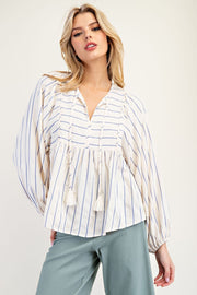 Blue Stripe Blouse