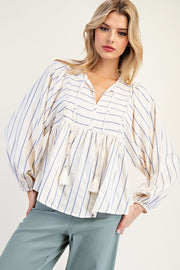 Blue Stripe Blouse