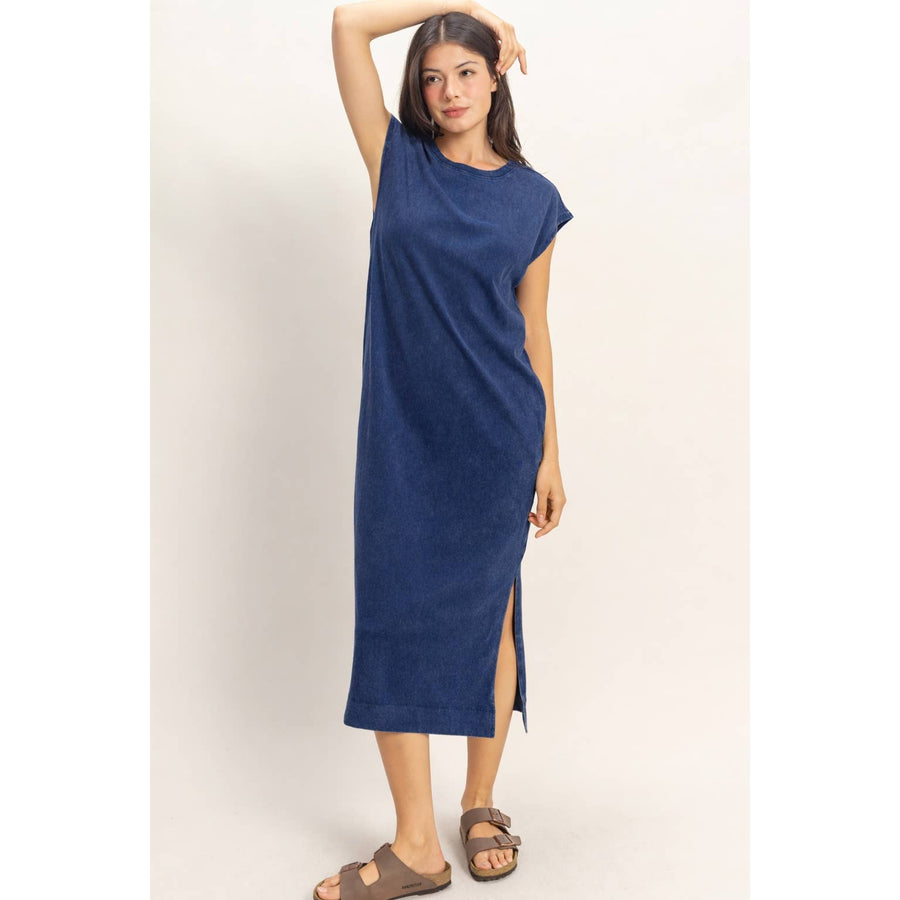 Double Zero Mineral Wash Midi Dress