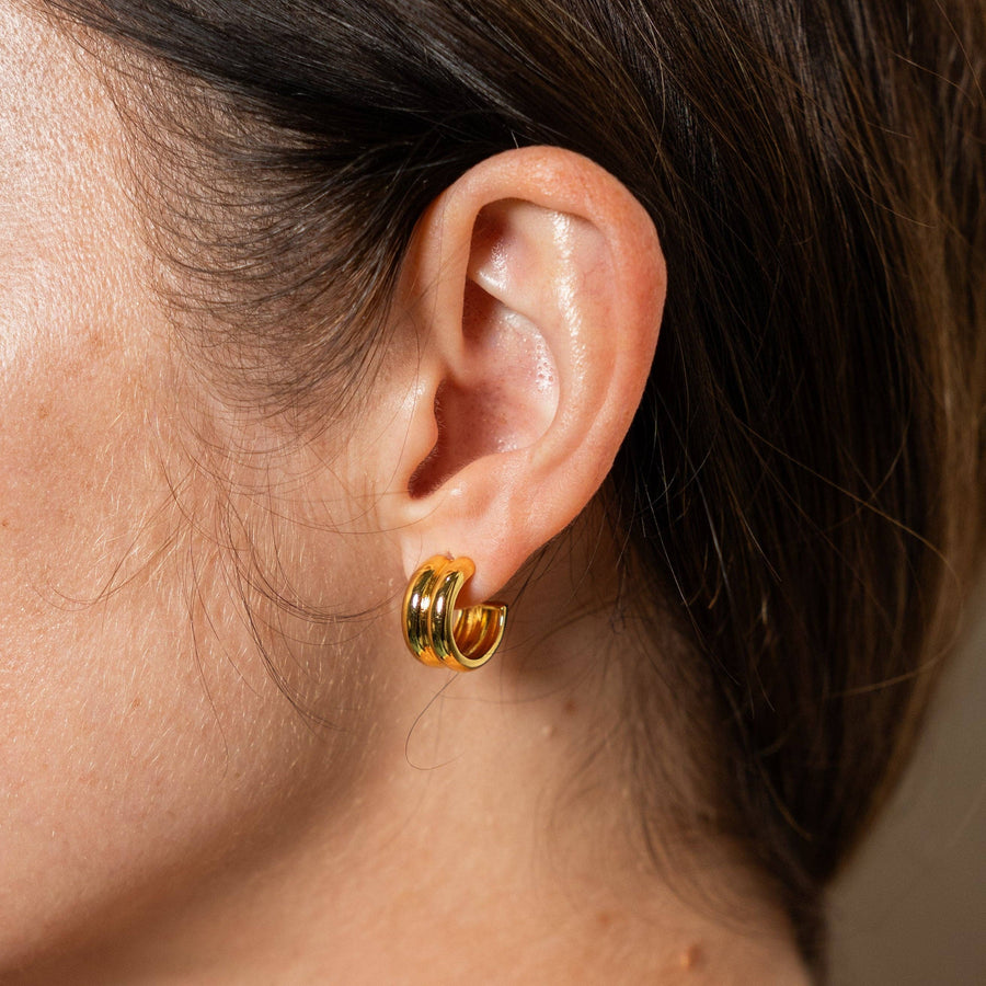 Brenda Grands 18k Gold Twin Mini Hoops