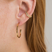Brenda Grands 24K Gold Mini Thin Hammered Hoops