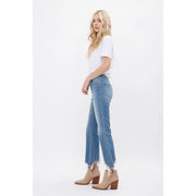 MICA Moscato High Rise Crop Flare with Raw Hem