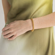 Brenda Grands Waterproof Dainty Gold Double Beaded Bracelet Set