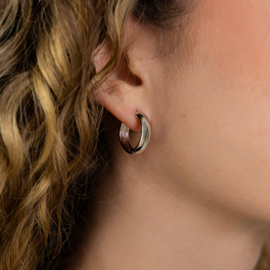 Brenda Grands Waterproof 19mm Silver Everyday Hoops