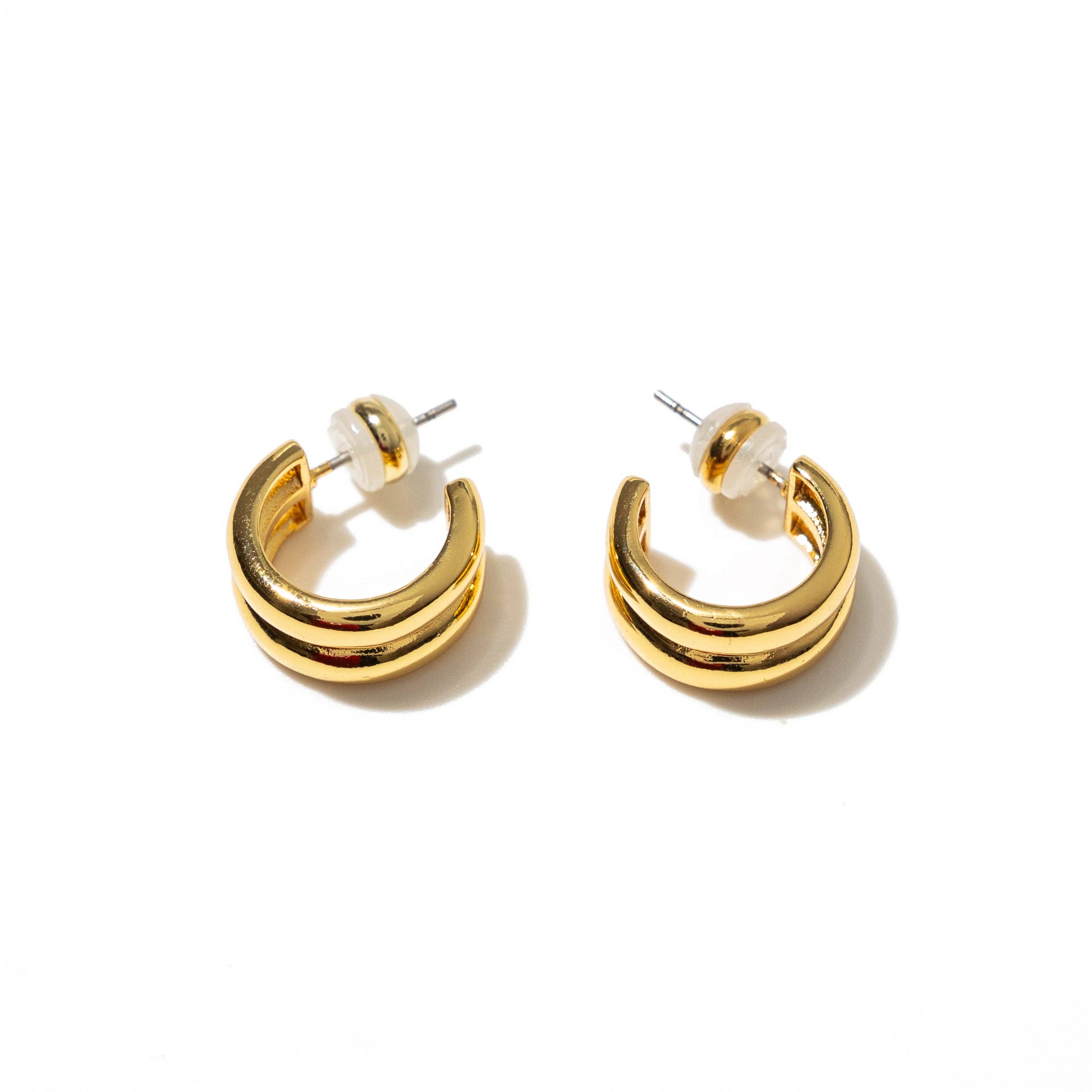 Brenda Grands 18k Gold Twin Mini Hoops