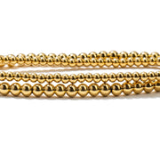 Brenda Grands Waterproof Dainty Gold Double Beaded Bracelet Set