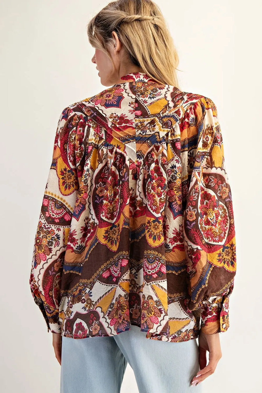 Ruby Amber Bubble Sleeve Top